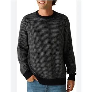Nordstrom Fair Harbor Tidal Merino Wool Pullover Sweater Men's Large Navy Blue